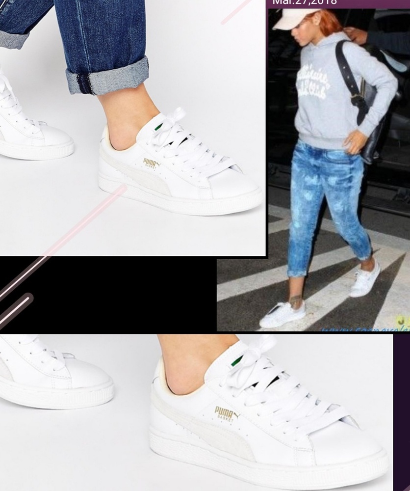 PUMA White Basket Classic LFS Womens